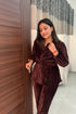 Classy Brown Velvet Coord